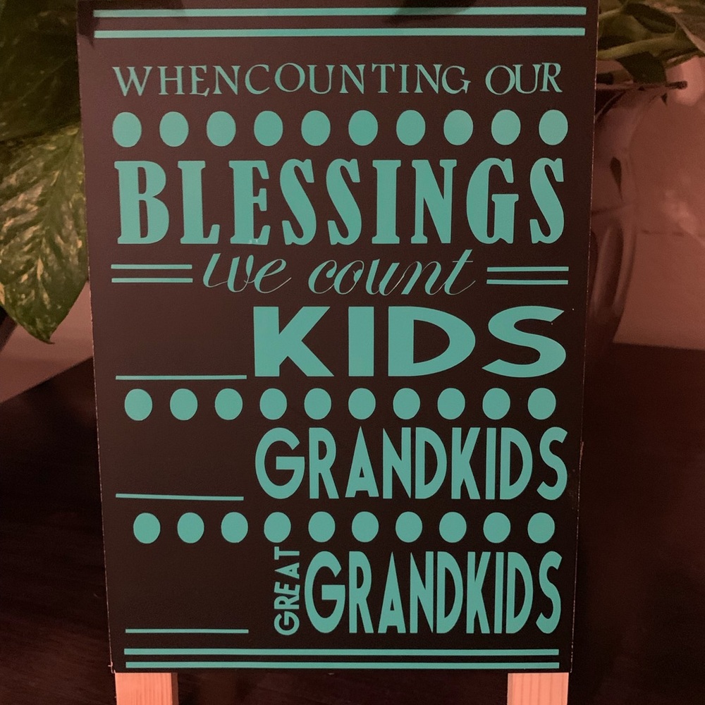 With chalk fill in your blessings!